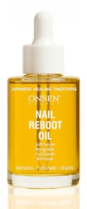 Onsen Secret Nail & Cuticle Repair Oil (30ml) - Dry Oil Formula - Japanese Tsubaki, Tea Tree & Jojoba - Strengthens Nails, Repairs Cuticles, Hydrates Skin & Hair - Natural & Vegan