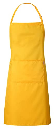 Zihuatailer verstellbare Gelb Schürze, Küchenschürze für Männer Damen | Küche Kochen, Backen, Malen, Hausarbeit