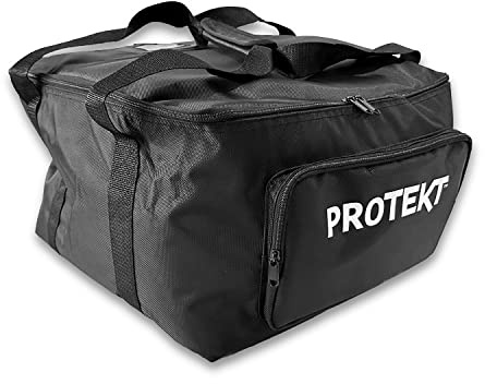 Protekt Bolsa universal para luces con 1, 2 o 4 compartimentos y un bolsillo frontal, Black, 430 x 420 x 285mm, Bolsa para luces de DJ
