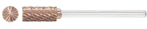 TJR© Hartmetall-Frässtifte mit Beschichtung ULTRA Co, 6 mm Durchmesser mit 3 mm metrischem Schaft (speziell mit Spanbrecher)… (ZYA-S - Zylindrisch mit Endschliff)