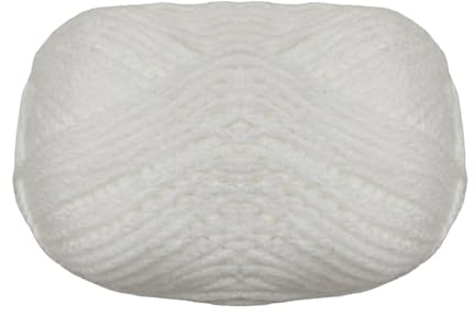 Ovillo de Lana, 100 gr - 120 Metros, Lana para Crochet, para Tejer, Acrílico, para Labores, para Ganchillo, para Hacer Punto, (1, Blanco 101)