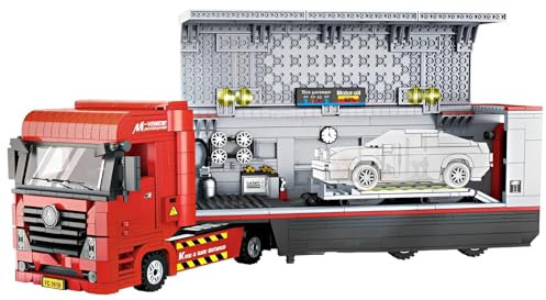 Fuleying LKW Bausteine Bausatz, Wartungsfahrzeug Klemmbausteine, Baufahrzeug Modell Spielzeug für Erwachsene Jugendliche, Spielset für Jungen Mädchen, 1258PCS