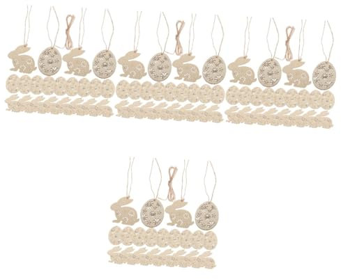 SEWACC 100stücke Unbemalte Holz-ausschnitte Hasenform Für Diy-dekorationen Für Frühlingsfeste Schulprojekte Und Individuelle Raumgestaltungen