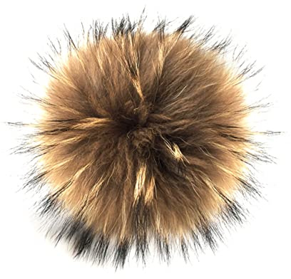 SEWACC Schlüsselanhänger Plüsch Waschbärfell 15cm Taschenanhänger aus Natürlichem für Damen Bommel Anhänger für Handtasche Auto Smartphone