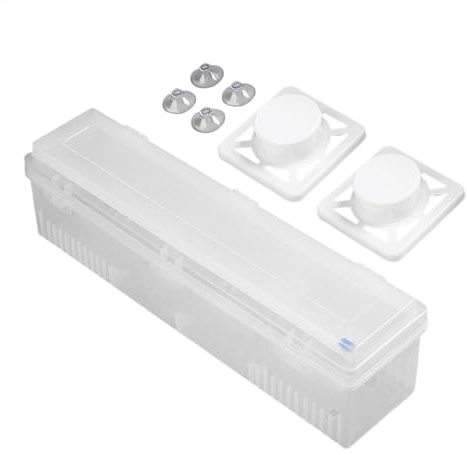 Distributeur de film rechargeable, coupe-papier alimentaire, réutilisable, hygiénique/peu d'entretien, solution écologique/économique, moyen/grand pour cuisine, salle à manger