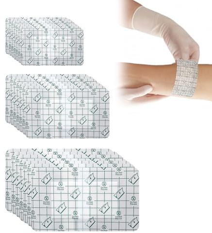 21Pcs Waterproof Dressings for Wounds 3 Sizes Waterproof Wound Dressing Clear Plasters Wound Dressing Pads PU Film Waterproof Bandage Ventilate Waterproof Plasters for Swimming Showering