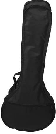 Black Oxford Cloth Mandolin Carry Bag Shockproof Practical | Backpack Style, Simple Unisex Look, Portable Storage Container for Folk Instrument Transport