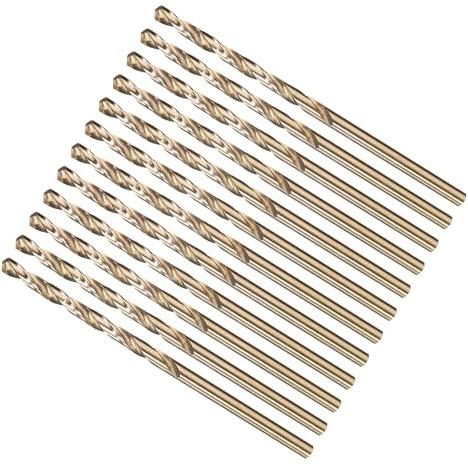 METALLIXITY Punte da Trapano Acciaio Rapido M2 1.4mm (#54) Dorate 12pz | Micro Punte a Spirale Punta a 135° per Acciaio Inox Ferro Rame Alluminio, per Metalli Duri