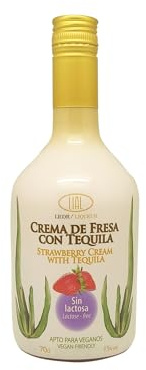 Licor Crema sin lactosa Fresa 75 cl - 15%