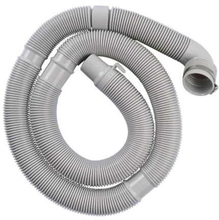DECORNIJIA Tubo di Scarico Flessibile per Lavatrice in Eva e Pe Installazione Rapida, Adattabile per Uso Domestico in Cucina, Colore Argento Resistente e Facile da Montare