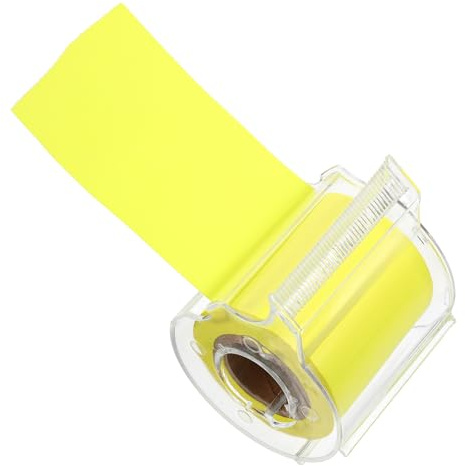 COMPUKAS Bloc-Notes Adhésif Rouleau Jaune Autocollants Mémo Multifonctions Entièrement Collants Format Portable pour Bureau et Maison Notes Repositionnables sans Trace Accessoires de