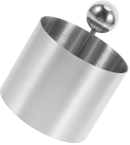 GARVALON Molde Redondo de Acero Inoxidable 6x5 Cm para Platos Fríos y Sushi, Anillos de Mousse y Postre, Molde de Cocina Versátil para Emplatado Profesional