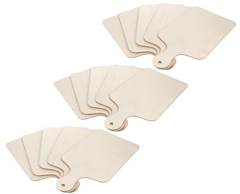 ORFOFE Juego de 15 Tablas de Madera sin Terminar 30x16 Cm, Paleta Rectangular para Manualidades, Tabla para Servir Pan y Quesos, Bandeja Multiusos para Cocina, Bricolaje y