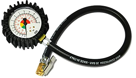Bamax BX106FM Manomètre semi-professionnel pour test de pression des pneus, noir