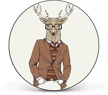 banjado Magnettafel Ø 47cm Schwarz - Magnetwand aus Metall - Magnetpinnwand als Memoboard - Pinnwand Magnettafel Küche, Büro, Kinderzimmer inkl. 4 Magnete & Montageset - Doktor Hirsch