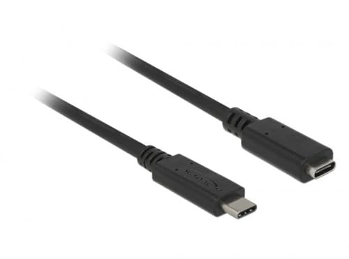 DeLock Kab USB3.1 C> USB Type-C Buchse Verlängerung 1.5 m Schwarz - Kabel - Digital/Daten, 85534