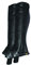 Rhinegold 0 Leather 1/2 Chaps-Medium-Black Gamaschen, Schwarz, M