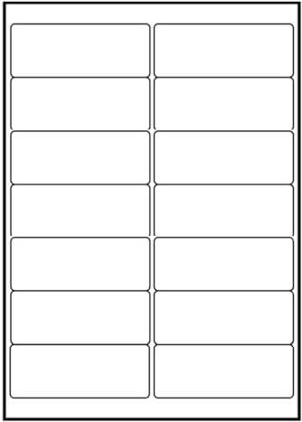 100 Blatt Drucker Universal Etiketten 99,1 x 38,1 mm Namensschild Selbstklebend DIN A4 (1400 St. Etiketten) Adressetiketten Laser Copy Inkjet Hinweisschilder
