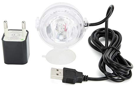 Tnfeeon Amphibienbeleuchtungslampe, LED-Aquarium-Unterwasser-Spotlicht-Aquarium-Unterwasserbeleuchtungslampe (EU-Stecker 100-240 V)(Spot hellweiß)