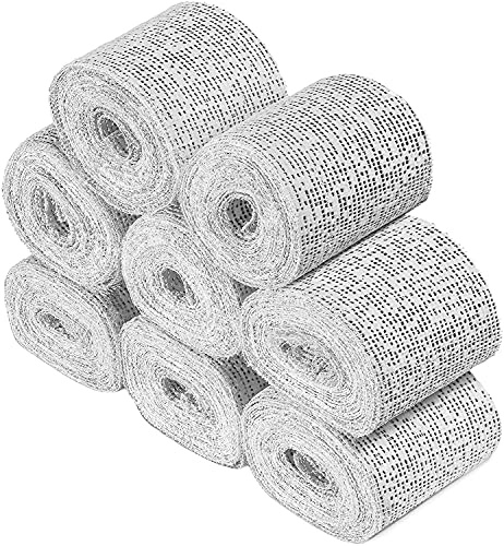 SUMEDTEC –Pack de 8 Vendas de yeso para manualidades - Venda de 7,5 x 300 CM de escayola para hacer moldes de cara, cuerpo torso, barriga embarazada - Blanco