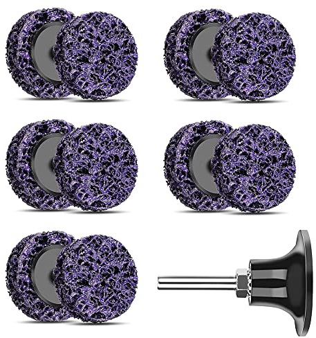 NuoDunco 10Pcs Strip Disc 50mm Paint Stripper Rust Removal for Drill | with 1/4 inch Holder, for Die Grinder, Rotary Tools