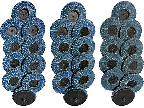 RITTRO 30 dischi lamellari a cambio rapido da 5 cm, grana 40/80/120, dischi abrasivi per smerigliatrice