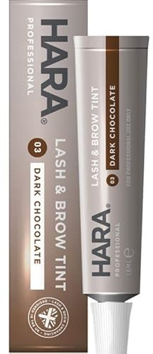 Hara Lash & Brow Tint 03 Dark Chocolate 15ml – Long-Lasting Eyebrow Tint & Eyelash Dye, Semi-Permanent Color, Natural-Looking, Smudge-Proof, Salon Quality