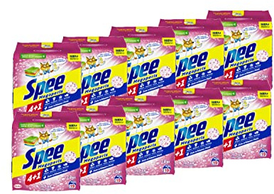 Spee Megaperls Color Waschpulver 4 + 1 190 WL (10 x 19 Waschladungen), Colorwaschmittel mit 4 + 1 Formel vereint Reinheit, Strahlkraft, Frische & Nachhaltigkeit, 20° - 60° C