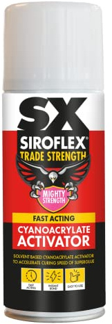 SX Siroflex Superglue Activator, 200ml, Accelerates Superglue Curing | Creates Near Instant Bonding, Reducing Waiting Time in Assembly Applications