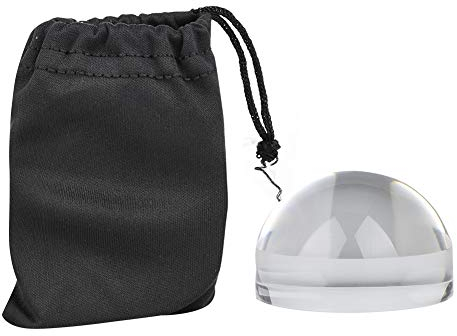6X Magnifier Dome, Portable Paper Reading Acrylic Magnifier Dome Paperweight Optical Half Round Lens Portable Magnifying Glass