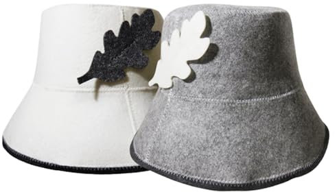 Sauna Hat 2PCS Felt Water Absorbent Sauna Hat for Women Men Regulate Temperature Fisherman's Sauna Cap Reusable Banya Hat Sauna Accessories Sauna Hat Wool for Sauna Longer, Bathhouse 1