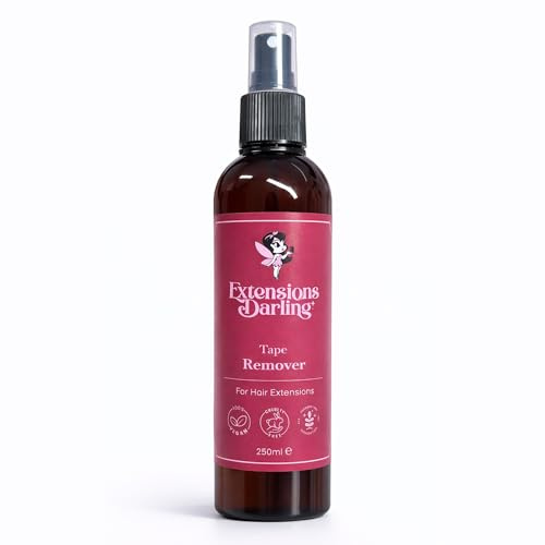 Extensions Darling Tape-In Hair Extensions Remover – No Residue for Instant Re-Fit, Fast-Acting, Double Strength, 250ml, Coconut Scented & Gentle on Skin