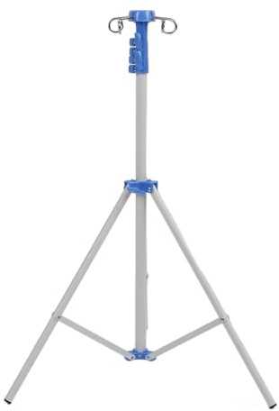 Drip Stand Metal Multifunctional Foldable Drip Bag Stand Lightweight Stable Base for Clinic (White)