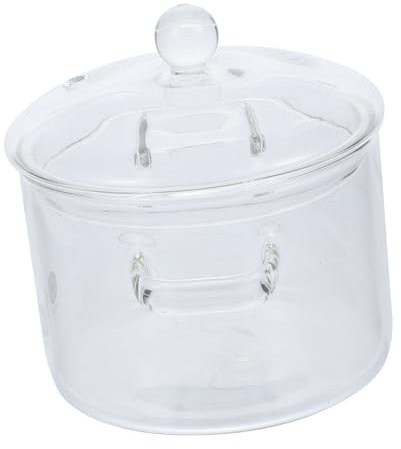 TOPBATHY Glas Kochtopf Mit Deckel Für Herd Großer Topf Zum Kochen Von Suppen Nudeln Und Gemüse Hitzebeständig Und Transparent Für Klare Sicht Während Des Kochens
