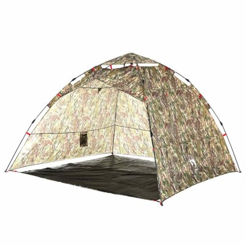 vidaXL Fisketält 4 personer kamoflauge snabbrest, tält, campingskydd, trädgårdsskjul, trädgårdstält, utomhusskydd, lättviktstält, vattentätt tält