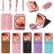 Motorola Razr 50 Case [Wallet Case] [Shoulder Belt] [Card Slots] [Practical Case] Compatible with Motorola Razr 50 Smartphone(Pink)