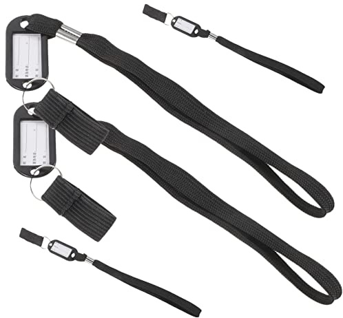 FRCOLOR Dragonnes Design Noir Cannes Nylon de 4 Marche pour Pièces Anti-perte Ergonomique et Haute Visibilité, Accessoires Confortables pour Usage Extérieur