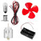 Kit Eléctrico Escolar, Set para Circuito de Electricidad 1 Bombilla, 1 Portalámpara, Cable Unifilar de 80 cm, 1 Soporte para Pilas, 1 Hélice y 1 Motor, Ideal para el Colegio, Instituto y Manualidades