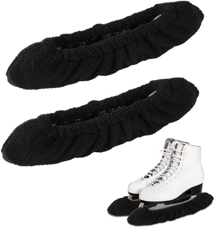 lasuroa Schlittschuh Kufenschoner, Schlittschuhschoner Schlittschuhschoner Eiskunstlauf Schlittschuhe Kufenschutz für Hockey-Schlittschuhe Kunstlauf Schlittschuh(Schwarz, Mittel)