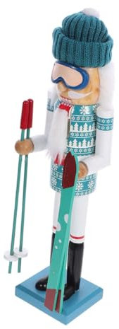 BUGUUYO Jolis Casse-Noisettes en Bois 38 Cm Décoration De Noël Casse-Noisettes De Bureau Casse-Noisettes Traditionnels en Bois De Noël