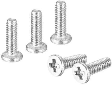 sourcing map M1.2-0.25 x 4 mm 20 viti a testa rotonda piatta in acciaio inossidabile 304 Phillips Drive Viti di fissaggio hardware per il collegamento di mobili