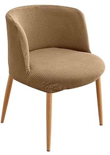 LinFortune Gebogener Esszimmerstuhl Bezug Abnehmbar 4/2 Stück, Weich Barhocker Stuhlhussen Bezüge mit Runder Rückenlehne, Esszimmerstuhl Hussen mit Lehne Runder, Waschbar,J,4PCS