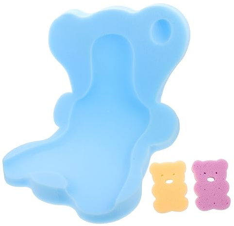 KAILIKETIY Esponja de Baño Antideslizante para Ñiño, Cojín de Esponja Grueso, Soporte Ergonómico para Recién Nacido, Material Seguro, Alfombrilla para Bañera Infantil, Uso en Color Aleatorio
