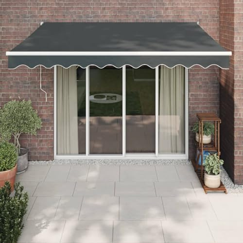 IKAYAA Toldo Motorizado 3 x 2.5 m, Toldo Eléctrico Retráctil,Toldo Articulado Eléctrico con Mando a Distancia, Toldo Brazo Extensible para Terraza, Jardín, Antracita