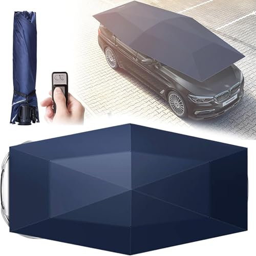 Carport pliable entièrement automatique avec télécommande, ouverture à une touche pour la protection solaire, design léger pour une mobilité facile