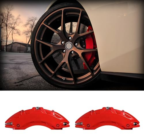 HJYOUXUAN 2 Pcs Car Brake Caliper Covers for Audi A3 2024 2025 Accessories, Aluminum Alloy Car Disc Brake Caliper Covers Disc Brake Caliper Guard,Rear wheel