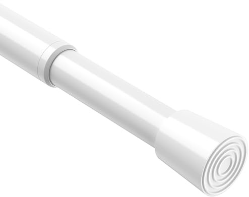 BSYXLSX Teleskopstange zum klemmen 70-100cm, Ø 16 mm,Klemmstange für gardinen,Weiß, für Tür, Fenster