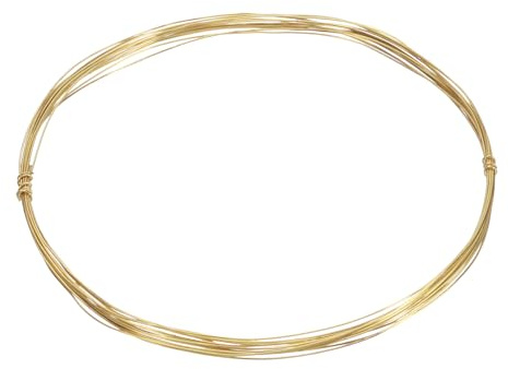 sourcing map Alambre de latón de calibre 32, alambre flexible y flexible de 10 pies para envolver joyas, manualidades, modelado, decoraciones (redondo)