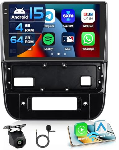 Inefala 4+64G Android 15 Autoradio pour Peugeot 406 1999-2004, 9'' in-Cell Écran avec sans Fil Carplay et Android Auto Lien Miroir Radio FM/RDS GPS WiFi Bluetooth SWC Caméra de Recul