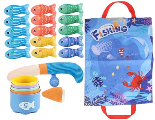 Juego de Infantil - Juego Educativo con Tejido Tri - Juguete Sensorial Interactivo con Embotamiento para Bañera Piscina | Edad Preescolar Diversión Acuática